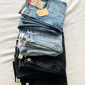 Abercrombie High Waisted Straight Leg Jeans